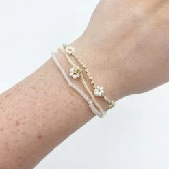Indie Collection Beaded Daisy Bracelet Set Vacay Collection