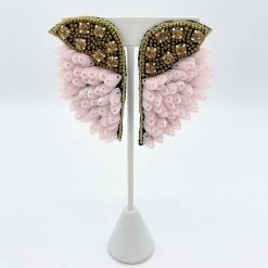 Indie Collection New Arrivals Jessi Blush Wing Earrings