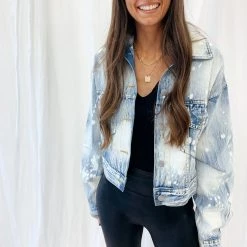 Indie Mae Acid Wash Denim Jacket Clothes