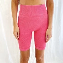 Indie Collection Vintage Wash Biker Shorts Seamless Essentials