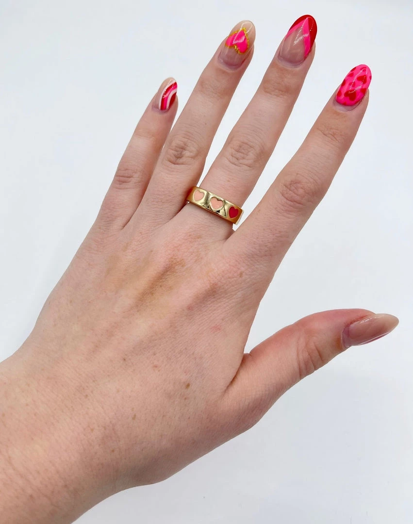 Indie Collection Colorful Heart Ring 1 Indie Collection Colorful Heart Ring