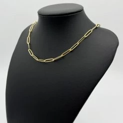 Indie Collection Textured Paperclip Chain Necklace New Arrivals