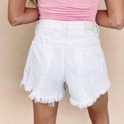 Indie Collection New Arrivals White Denim Shorts