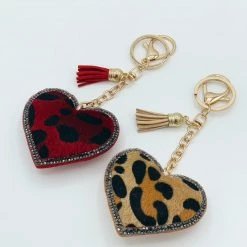 Indie Mae Sale Cheetah Heart Keychain