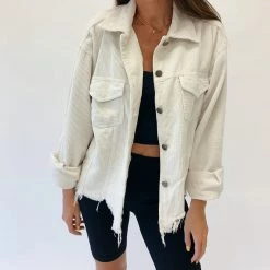 Indie Mae Cream Cord Jacket
