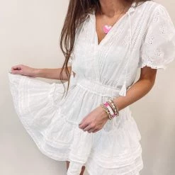 Indie Collection Paris Eyelet Dress USA Collection