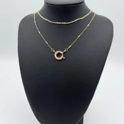 Indie Collection New Arrivals Gold Clasp Layered Necklace