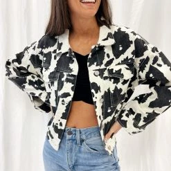 Indie Mae Clothes Cowprint Jacket