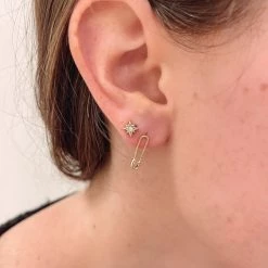 Indie Collection Mini Safety Pin Studs Jewelry