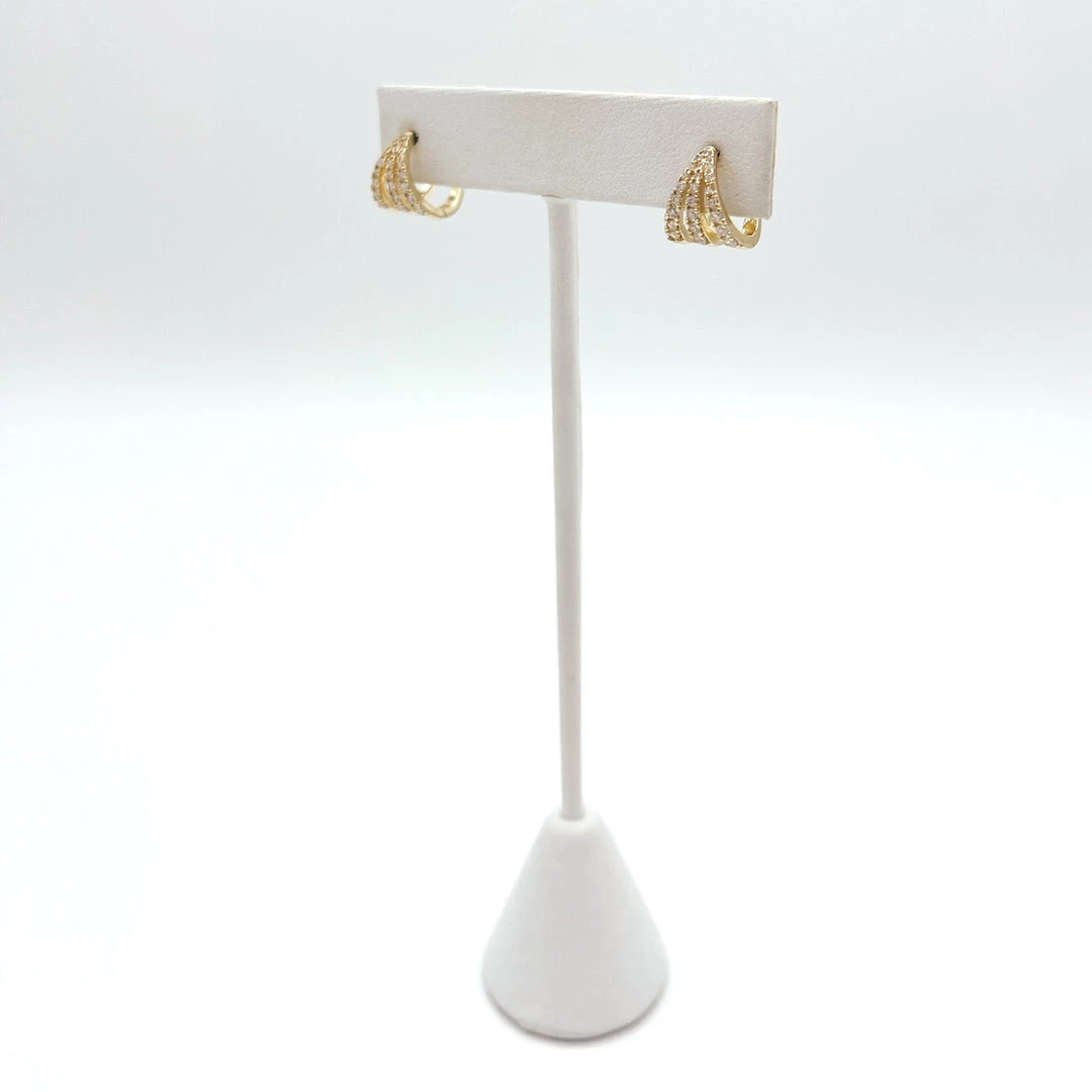 Indie Mae Triple Crystal Huggies Jewelry 2 Indie Mae Triple Crystal Huggies Jewelry