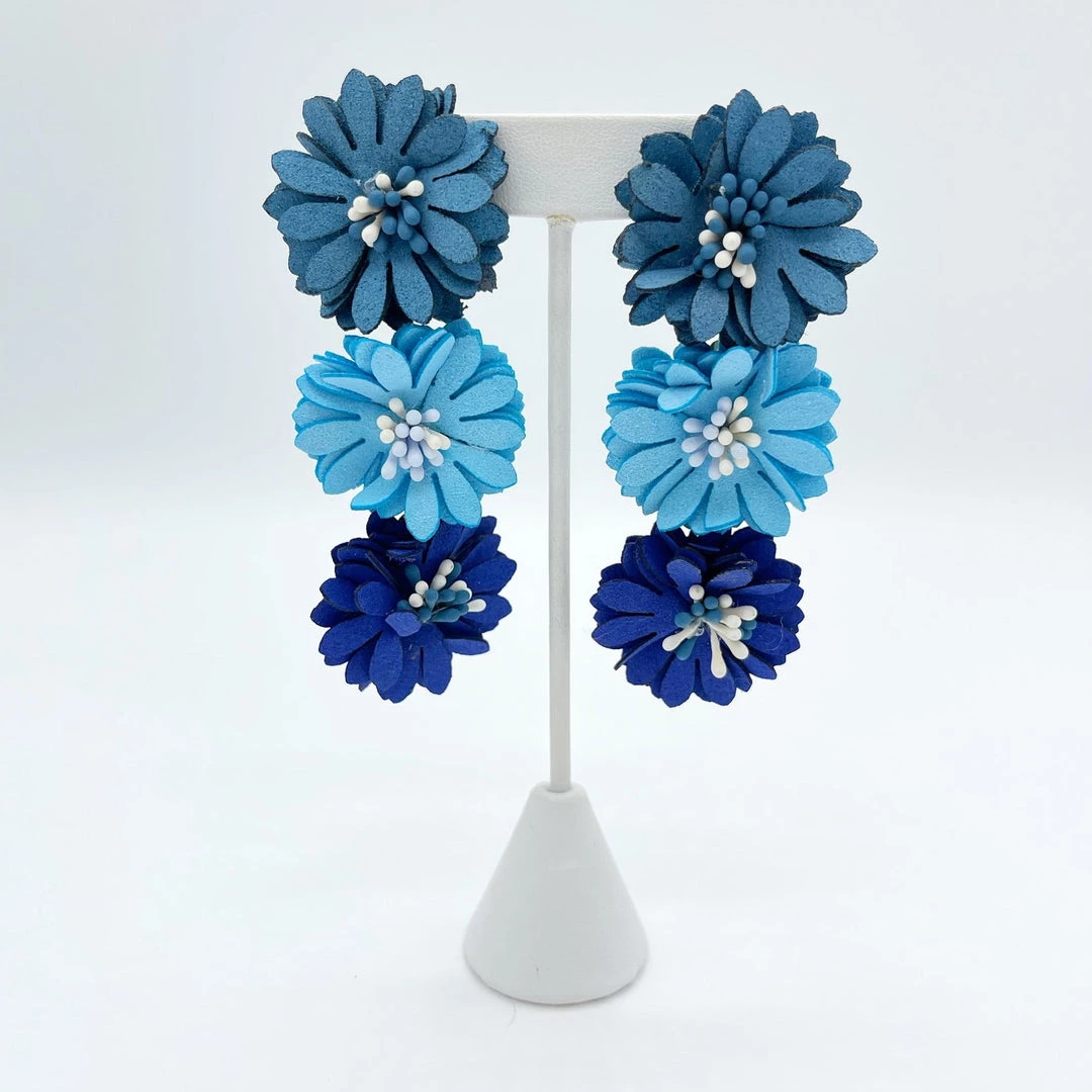 Indie Collection Blue Fleur Earrings 1 Indie Collection Blue Fleur Earrings