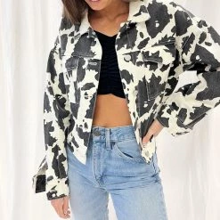 Indie Mae Clothes Cowprint Jacket