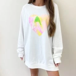 Indie Collection Oversized Heart Pullover