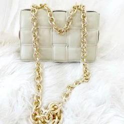 Indie Collection New Arrivals Cassi Chain Crossbody- Chalk