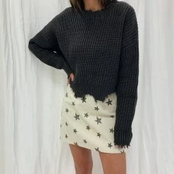 Indie Mae Cord Star Mini Skirt Clothes
