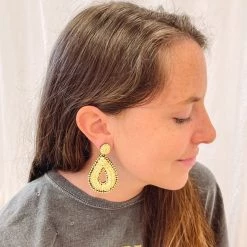 Indie Collection The Yellow Statement Earrings