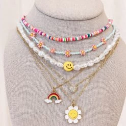 Indie Collection Jewelry Smiley Daisy Necklace