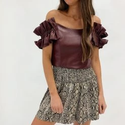 Indie Mae Clothes Adair Snakeprint Shorts