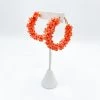 Indie Collection Orange Flower Hoop Earrings New Arrivals