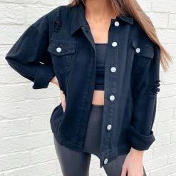 Indie Mae Clothes Distressed Denim Jacket