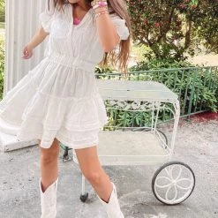 Indie Collection Paris Eyelet Dress USA Collection