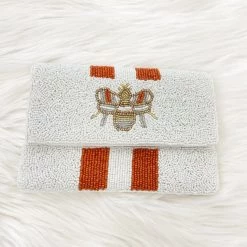 Indie Collection Accessories Small Beaded Bee Crossbody + Clutch