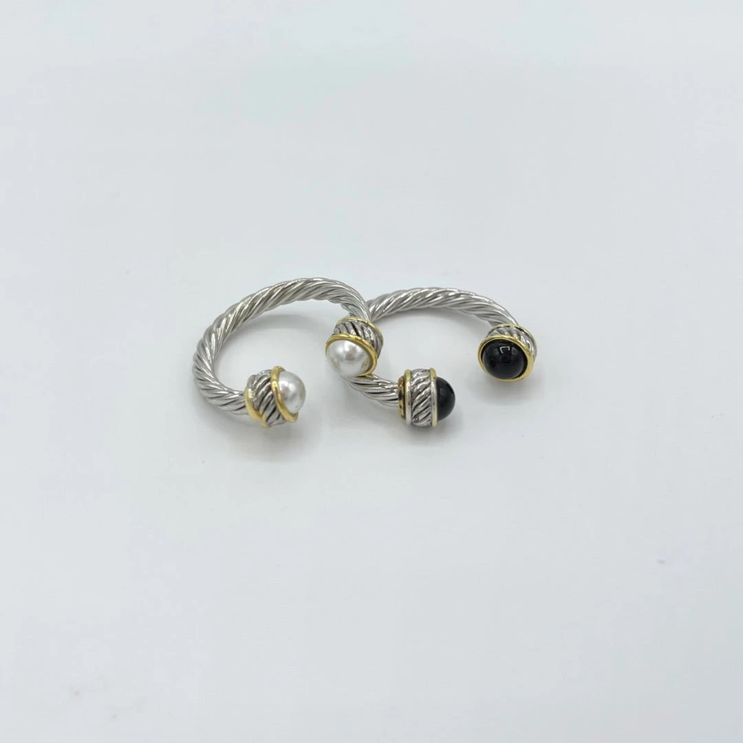 Indie Collection Double Pearl Cable Ring 1 Indie Collection Double Pearl Cable Ring