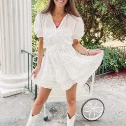 Indie Collection Paris Eyelet Dress USA Collection