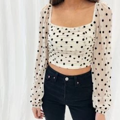 Indie Mae Polka Dot Top Clothes
