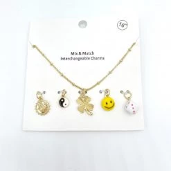 Indie Collection New Arrivals Lucky Necklace Charm Set