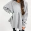 Indie Mae Oversized Peplum Pullover Clothes