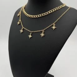 Indie Collection Starburst Layered Necklace Set New Arrivals
