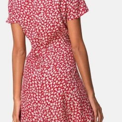 Indie Mae Red Floral Mini Dress