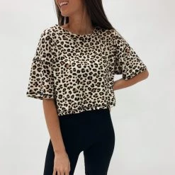 Indie Mae Leopard Cropped Tee Clothes