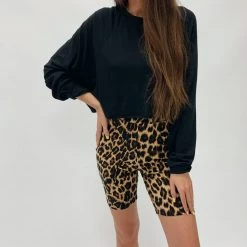 Indie Mae Cheetah Print Biker Shorts Clothes