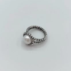 Indie Mae The Sterling Silver Pearl Cable Ring 9 Indie Mae The Sterling Silver Pearl Cable Ring