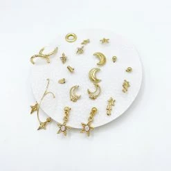 Indie Collection New Arrivals Star + Moon Earring Set