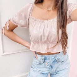 Indie Collection Iridescent Butterfly Top New Arrivals