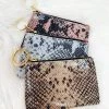 Indie Mae Leather Accessories Snakeskin Printed Leather Pouch