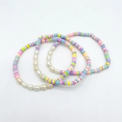 Indie Collection Vacay Collection Colorful Pearl Bracelet Set