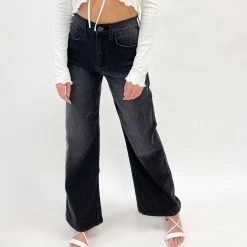 Indie Collection 90's Wide Leg Black Jeans Denim