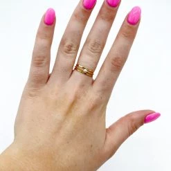 Indie Collection New Arrivals Ring Set With Pearl