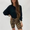 Indie Mae Cheetah Print Biker Shorts Clothes