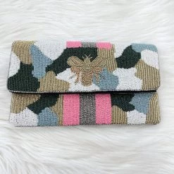 Indie Collection New Arrivals Camo Bee Crossbody + Clutch
