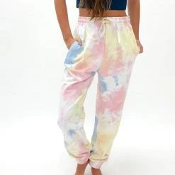 Indie Mae Bottoms Pastel Tie Dye Joggers