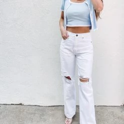 Indie Collection Clothes White Dad Jeans