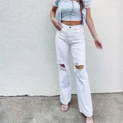 Indie Collection Clothes White Dad Jeans