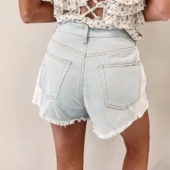 Indie Collection New Arrivals Two-Toned Denim Shorts