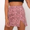 Indie Mae Motel Wren Skirt In Snake Pink