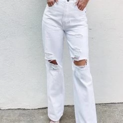 Indie Collection Clothes White Dad Jeans